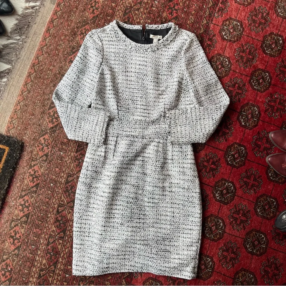 J.Crew Black & White Tweed Dress - Picture 1 of 5